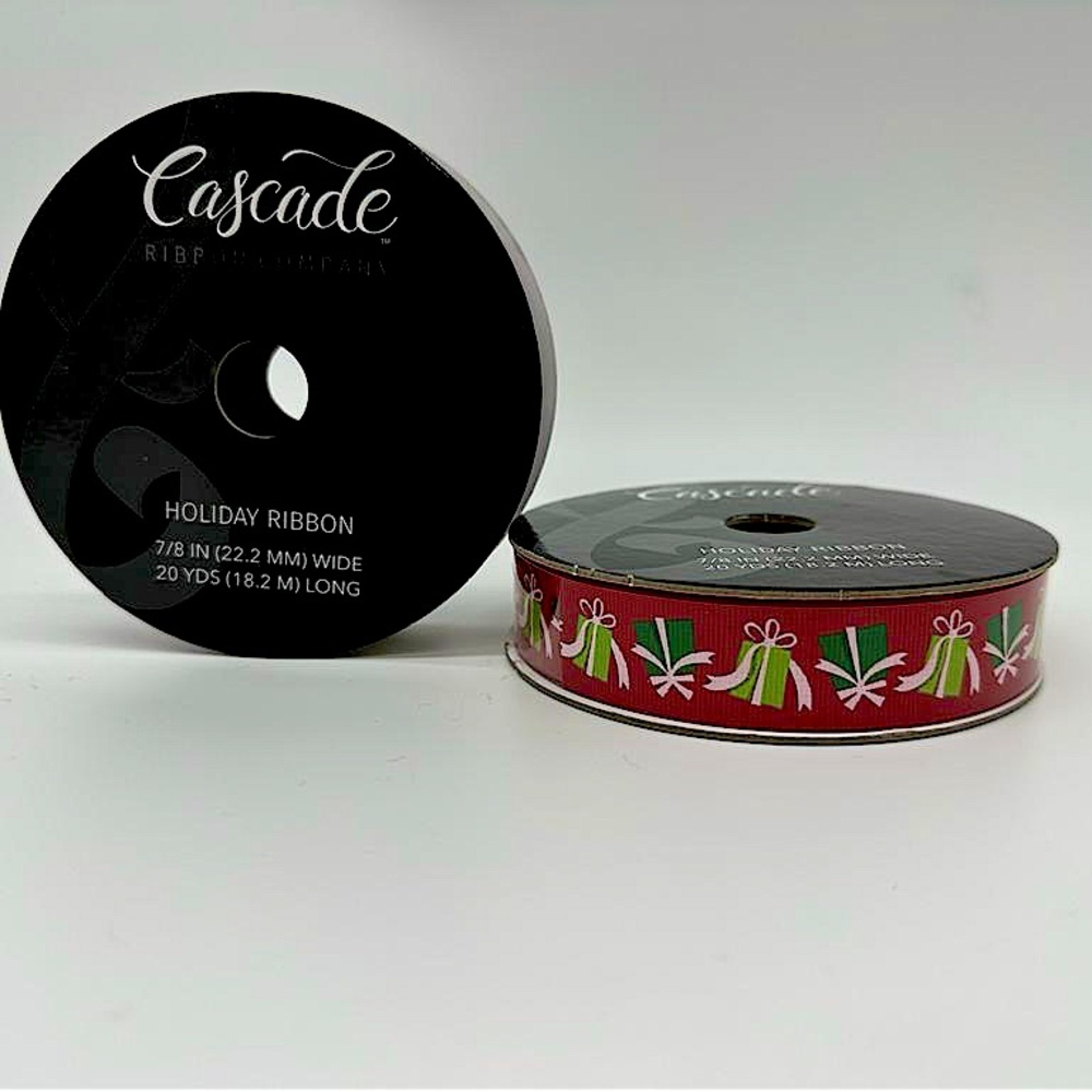 Holiday ribbon. Gift print